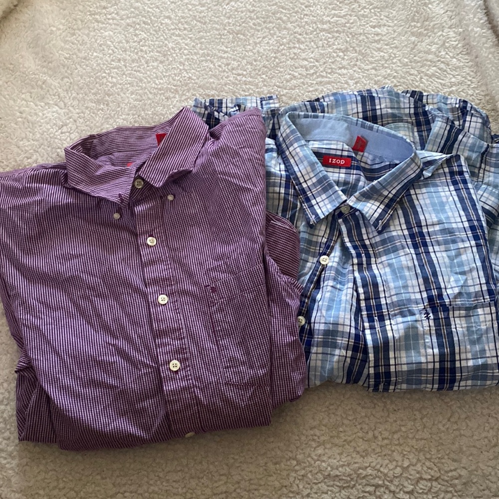 Mens long sleeve dress shirts size 3XL set of 2